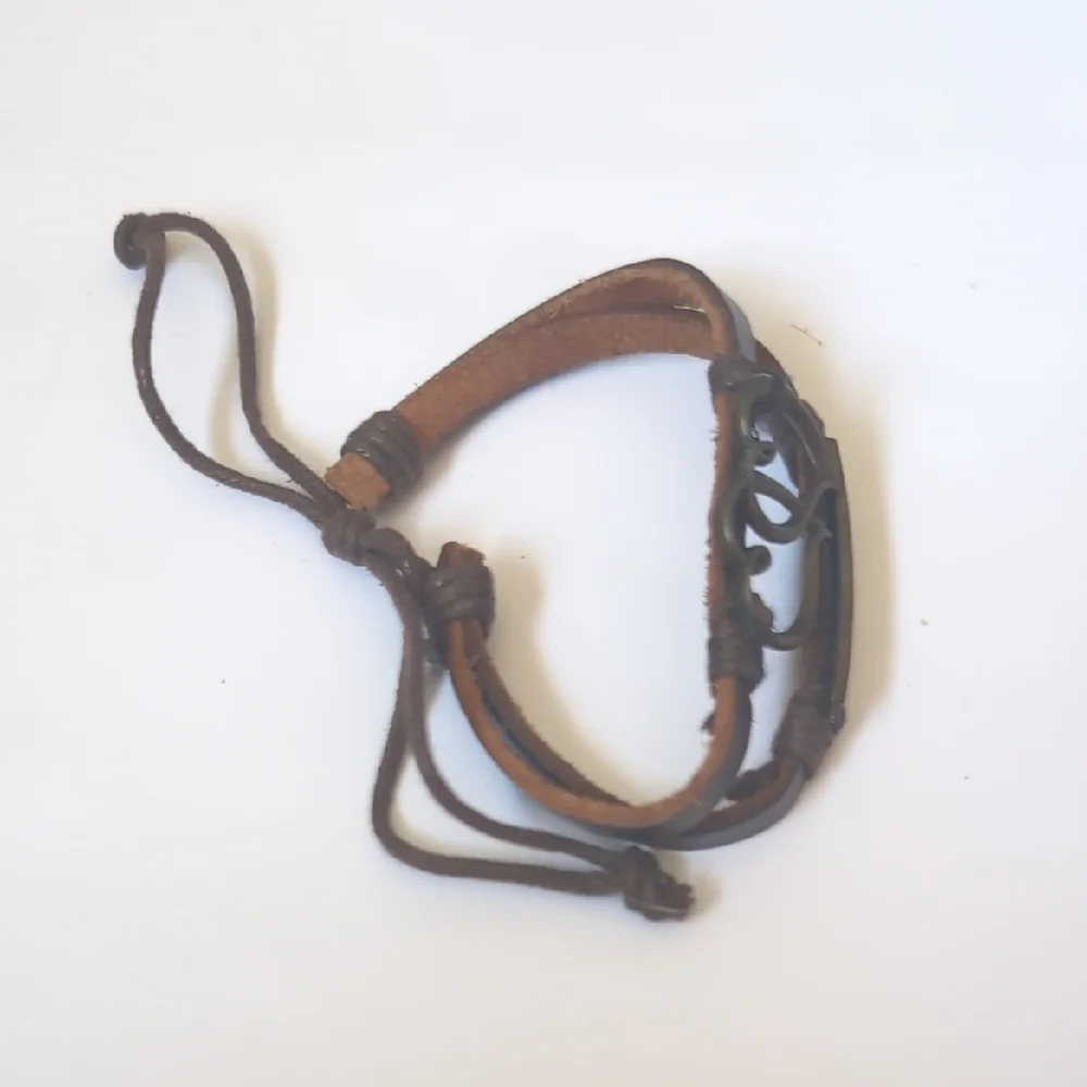 Brown Friendship Bracelet‎ with Heart Charm